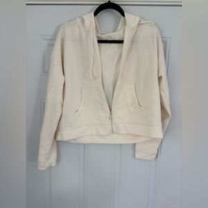 Old Navy Off-White Zip-Up Hoodie